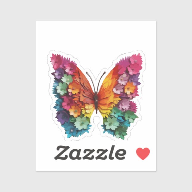 STICKERS Butterfly Flowery (Sheet)