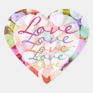 Stickers - Candy Hearts Rainbow Love
