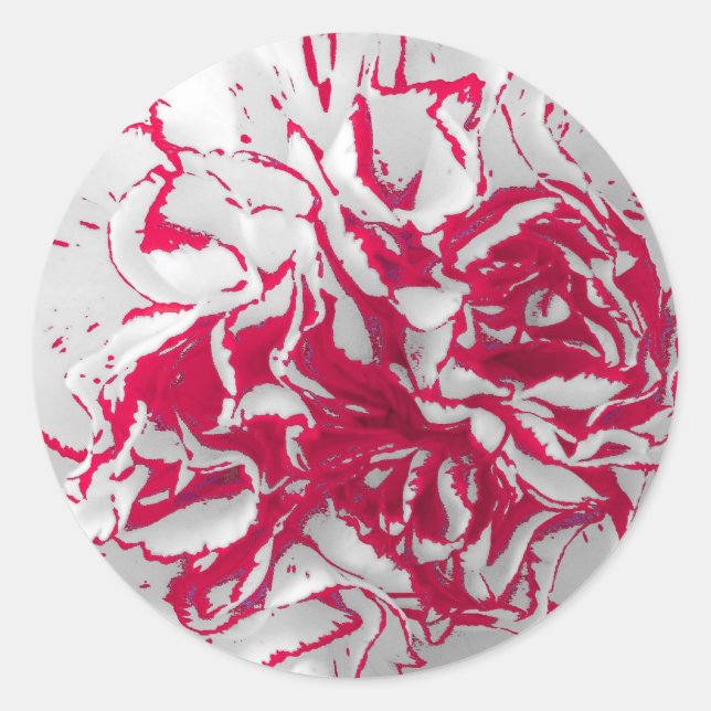 Stickers - Carnation in Red & White (Front)
