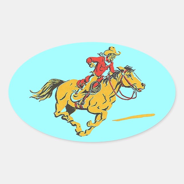 Stickers Cowboy Horse Rodeo Rider Race Barrel Hat (Front)