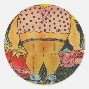 Stickers Cute Bottoms Up Pink polka Dot Bloomers
