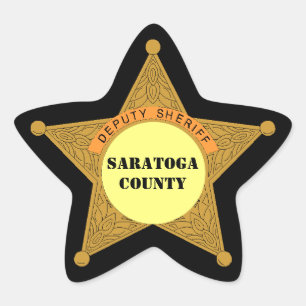 STICKERS Cute Deputy Sheriff Badge template area