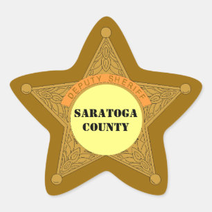 STICKERS Cute Deputy Sheriff Badge template area