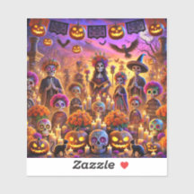 Stickers designe Halloween day of dead