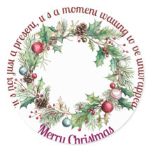 Stickers for gift wrapping