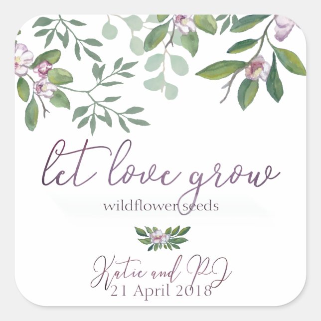 Stickers for Wildflower Favours (Front)