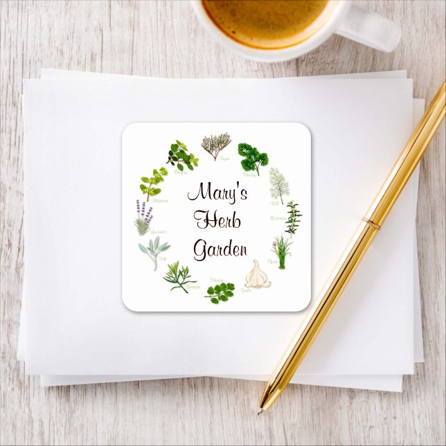 Stickers for your Herb Garden (Stickers for your herb garden. Fragrant, flavorful herbs and spices, customize with your text. )