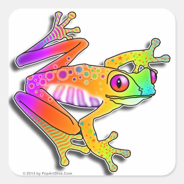 STICKERS - FROG POP ART (Front)
