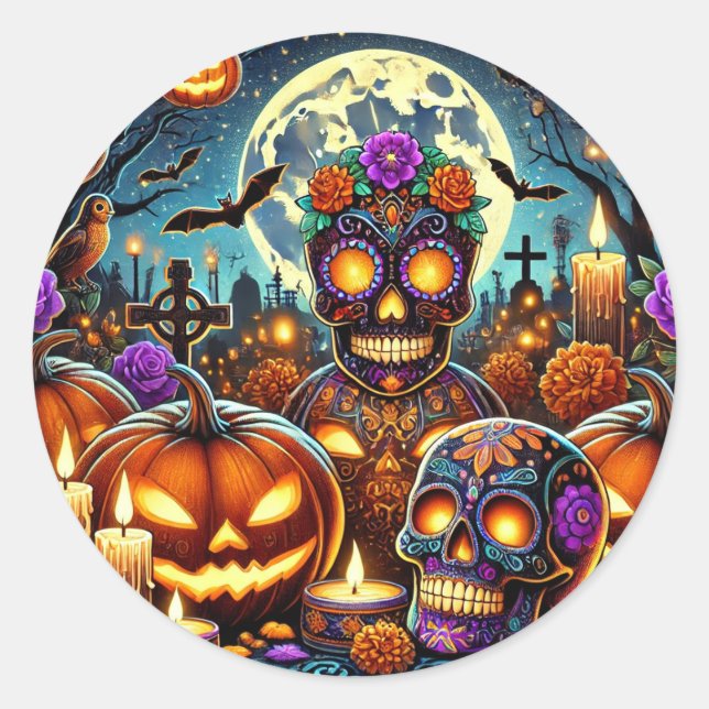 Stickers Halloween day of dead (Front)