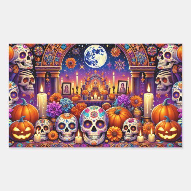 Stickers Halloween day of the dead (Front)