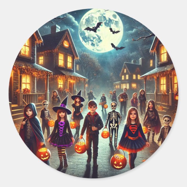 Stickers halloween day party (Front)