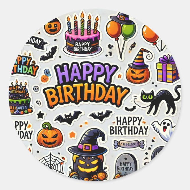 Stickers Halloween mix by basketball (Front)