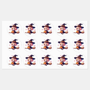 Stickers Halloween Sorcière Kawaii – Cute Witch on
