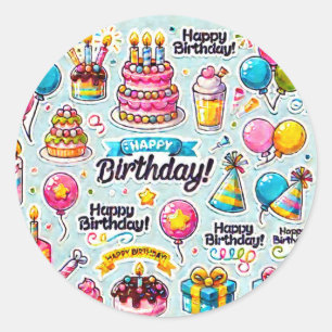 Stickers happy birthaday Halloween