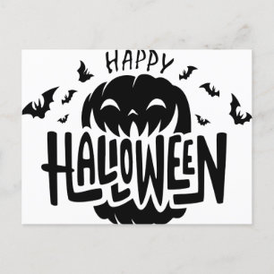 Stickers happy Halloween Postcard