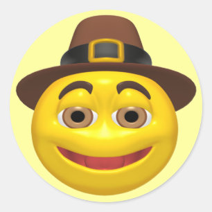 Stickers - Happy Thanksgiving Pilgrim