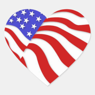 Stickers--Heart Flag Heart Sticker