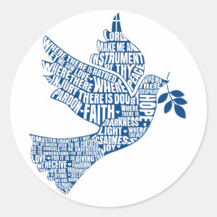 Stickers: Instruments of Peace (St. Francis) Classic Round Sticker