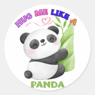 🐼 Stickers & Labels – Hug Me Like a Panda