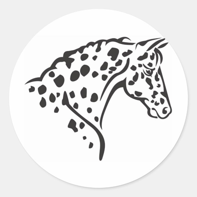 STICKERS--LEOPARD APPALOOSA CLASSIC ROUND STICKER (Front)