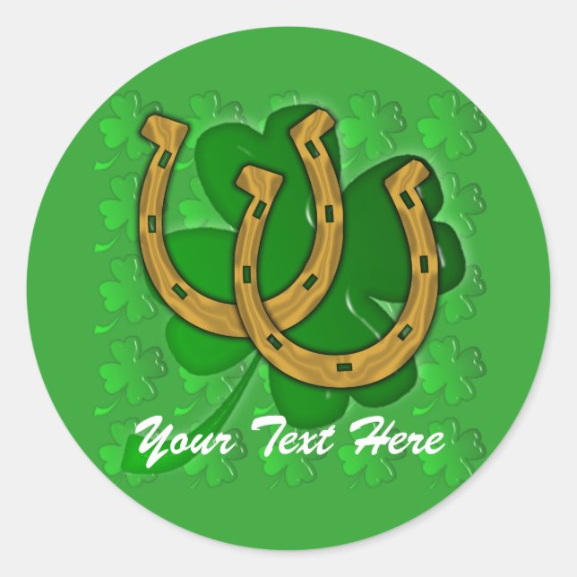 Stickers - Lucky Horseshoe Shamrock (Front)