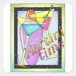 STICKERS - MARTINI TIME, Cocktails