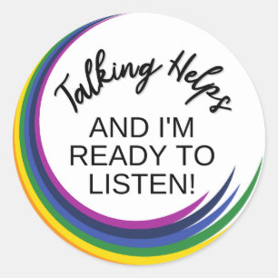 STICKERS   Mental Health Awareness   Talking Helps