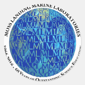 Stickers: MLML 50th globe Classic Round Sticker
