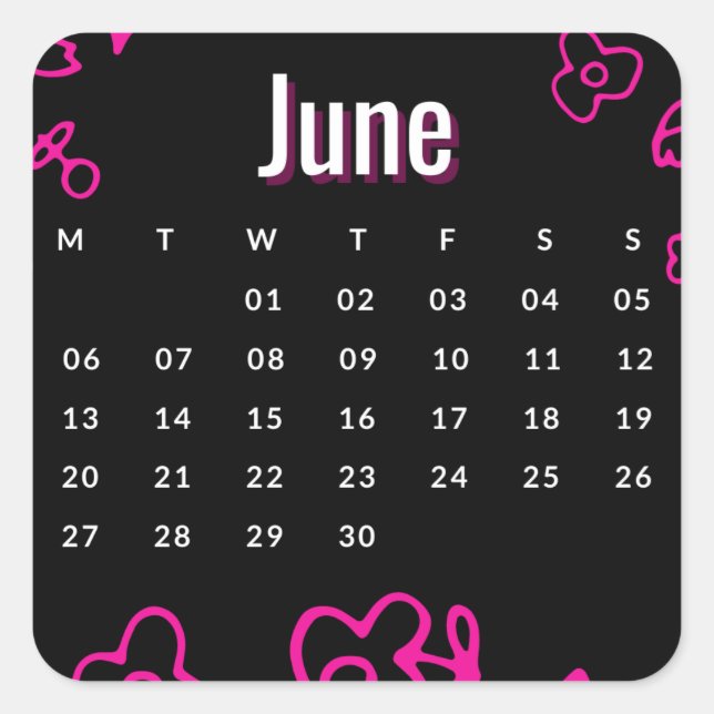 Stickers Month of the Year - June (S'D) (Front)