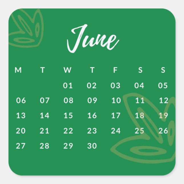 Stickers Month of the Year - June (S'G) *2022 (Front)