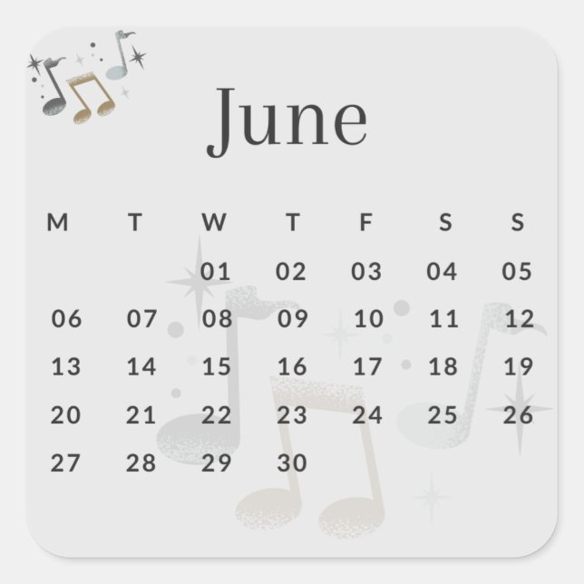 Stickers Month of the Year - June (S'I) *2022 (Front)