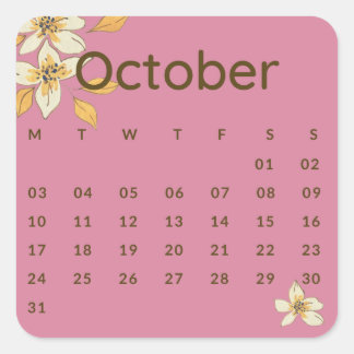Stickers Month of the Year - October (S'F) *2022