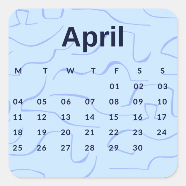 Stickers month of year - April (S'K) *2022 (Front)