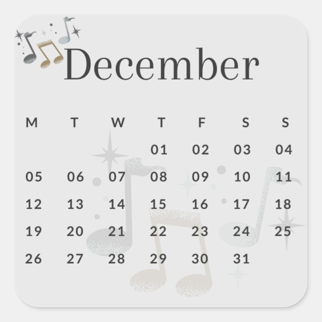 Stickers month of year - December (S'I) *2022 (Front)