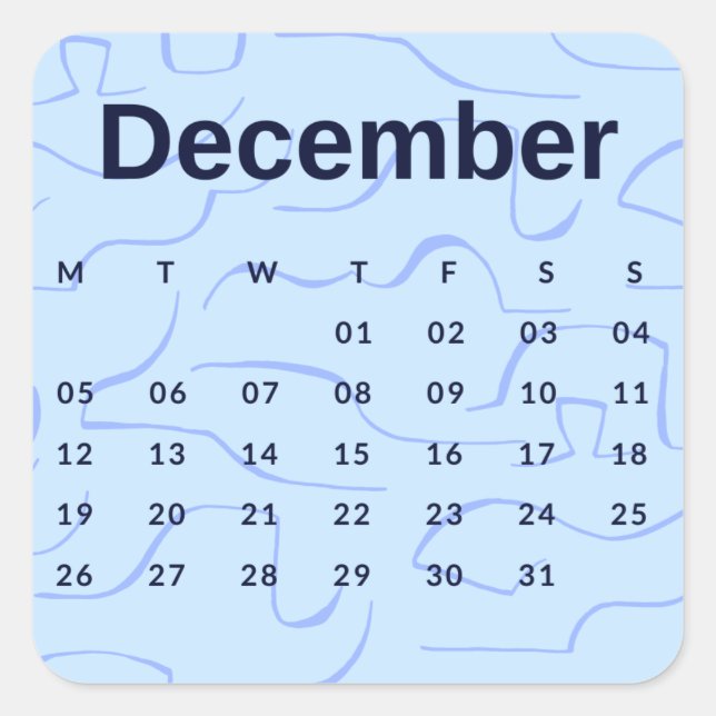 Stickers month of year - December (S'K) *2022 (Front)