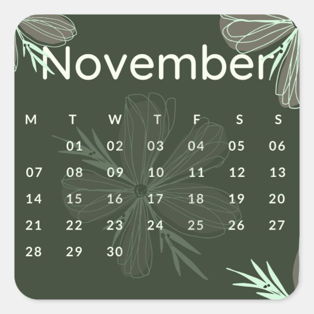 Stickers month of year - November (S'L) *2022 (Front)