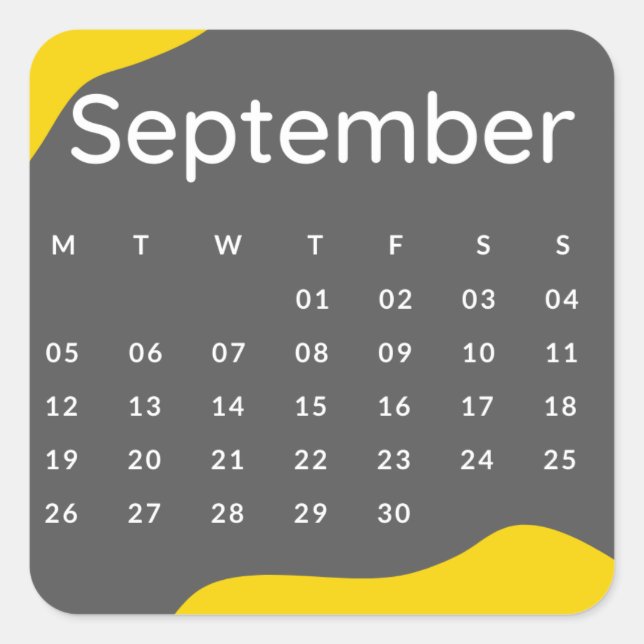 Stickers month of year - September (S'E) *2022 (Front)