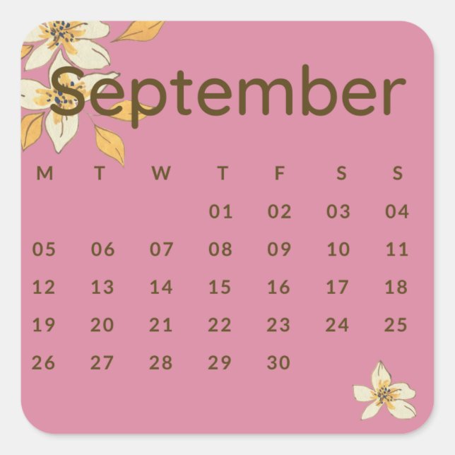 Stickers month of year - September (S'F) *2022 (Front)