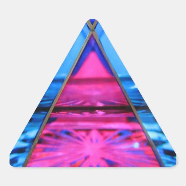 Stickers--Murano Glass Pink Triangle Triangle Sticker (Front)