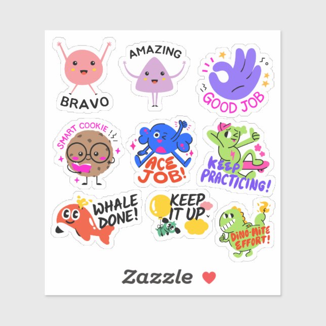 Stickers personnalisés en vinyle découpés sur mesu (Sheet)