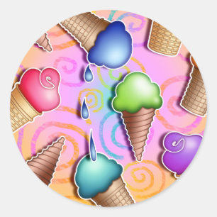 Stickers - Pop Art ICE CREAM CONES