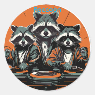 Stickers Racoon geft Halloween day