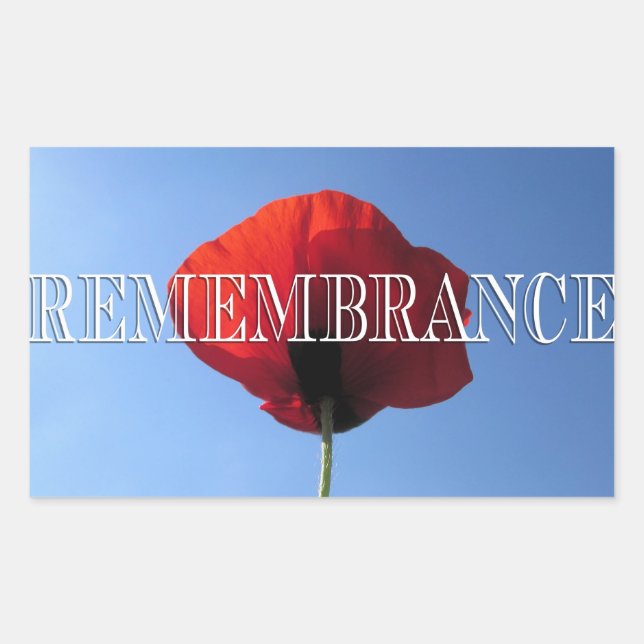 Stickers - Red Poppy Blue Sky REMEMBRANCE (Front)