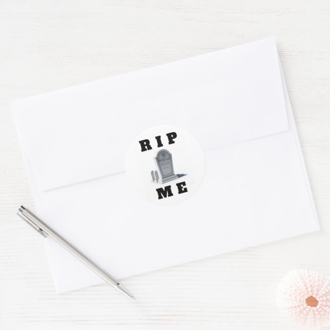 Stickers RIP ME funny black and white meme humour  (Envelope)