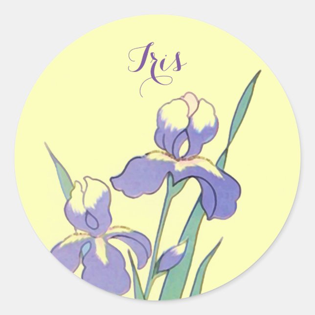 Stickers Round Dot Iris Personalised Custom Seals (Front)