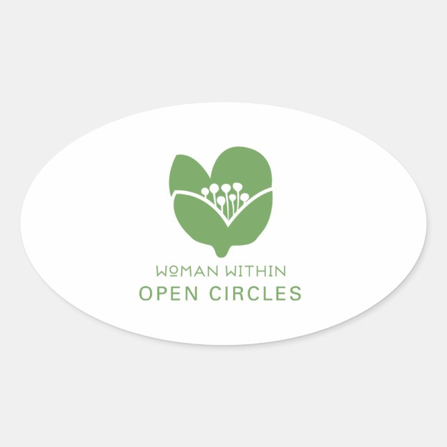 Stickers sheet of Woman within Open Circles (Front)