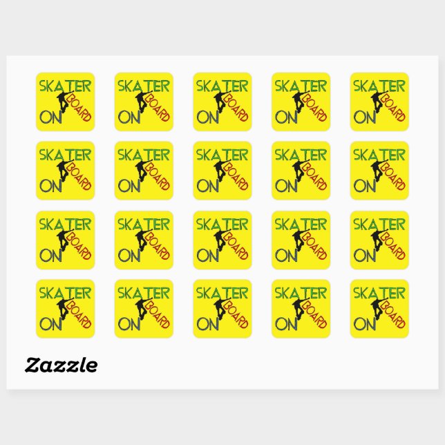 Stickers -  Skater On Board (Sheet)