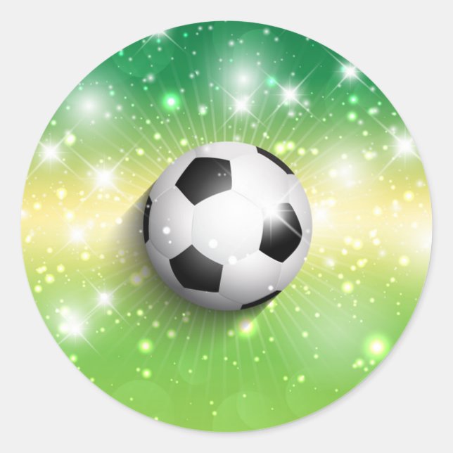 Stickers-Soccer Classic Round Sticker (Front)