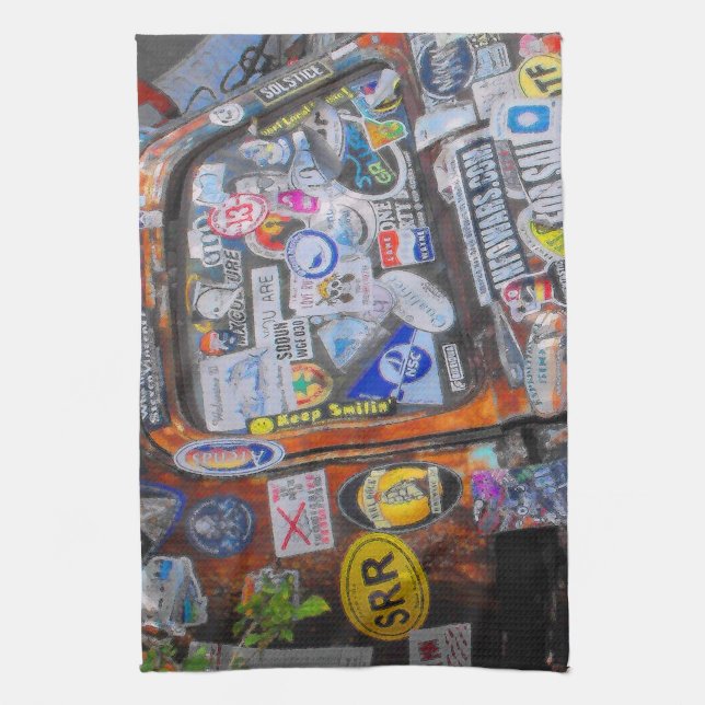 Stickers Tea Towel (Vertical)