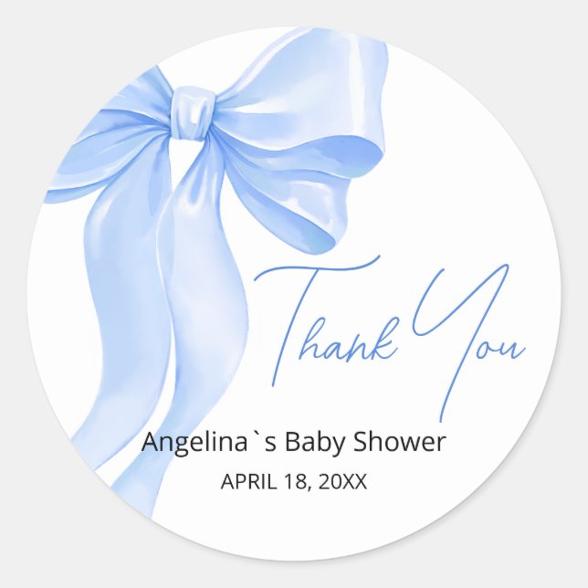  Stickers thank you for baby shower. (Front)